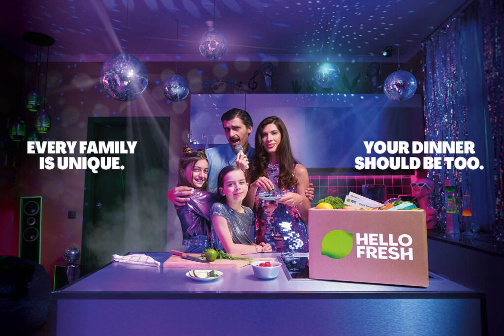 HelloFresh is celebrating the uniqueness of each individual family's style and choices with 'HelloFresh, Hello Dinner', a vibrant new ad campaign.
