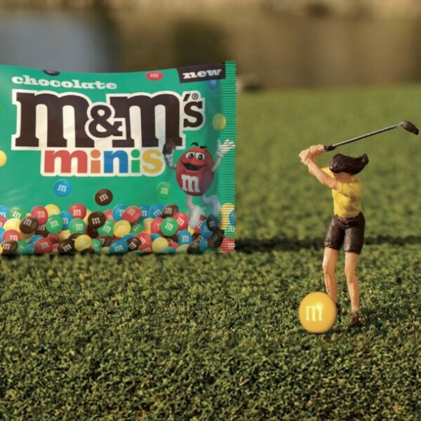 M&M's Minis is launching into the French and UK markets by playing with perspective in a T&Pm campaign showing the brand is 'big on fun'