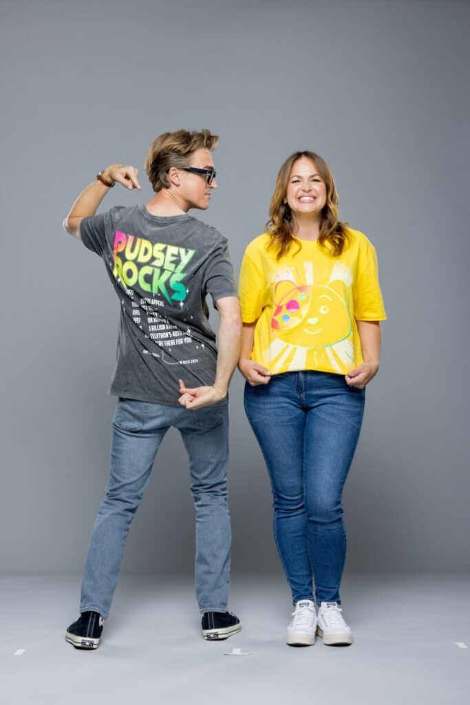BBC Children in Need and George at Asda have teamed up to launch the charity's official 2024 t-shirt, enlisting Tom and Giovanna Fletcher