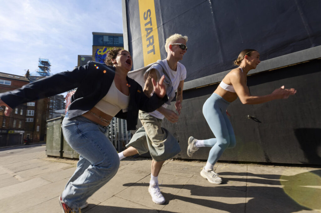 The latest in a long line of attention-grabbing stunts from London gym group Gymbox challenges Londoners to race against each other in the street.