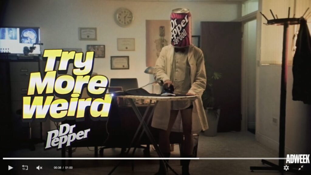 Soft drink brand Dr. Pepper is celebrating the power of weird with a bizarre new series of spots that encourage the public to embrace the strange.