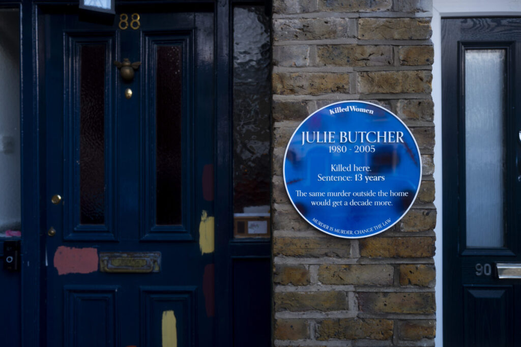 Campaign group Killed Women has launched a hard-hitting 'blue plaque' campaign to call on the government to enact more stringent reforms