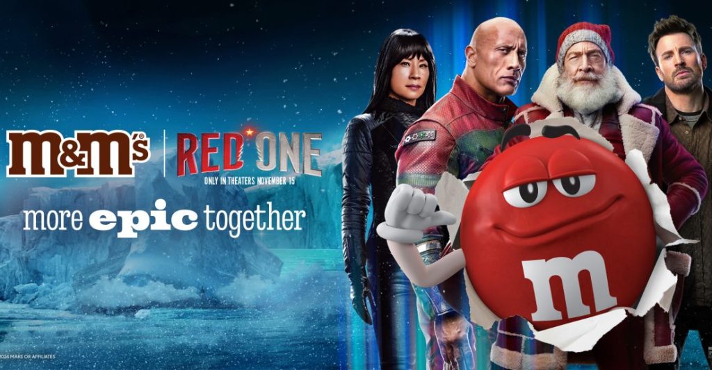 M&Ms teams up with Amazon MGM for new Red One campaign