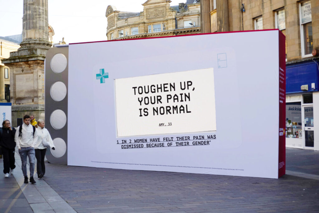 Nurofen has unveiled a pill pack-themed activation in the heart of Newcastle city centre as part of its ongoing campaign against the gender pain gap.