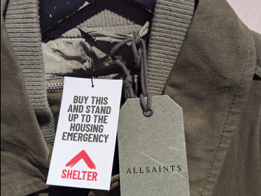 Fashion retailer AllSaints and housing charity Shelter will host a variety of sustainable fashion events to mark World Homelessness Day.