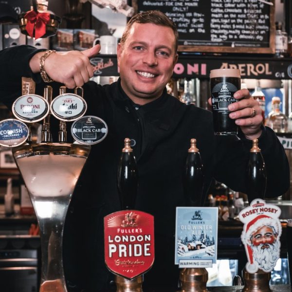 TV personality Tom Skinner delivered a keg of Fuller's Black Cab Stout to Soho pub The Queens Head as part of the Asahi-owned brewery's attempts to support the On-trade business this festive period.
