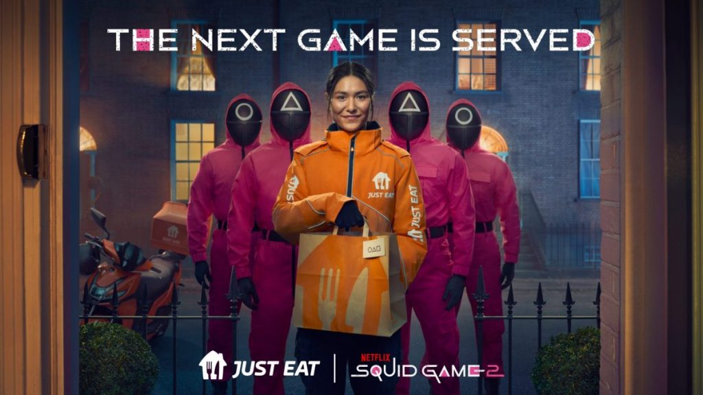 Netflix has partnered with food delivery service Just Eat on a new campaign to promote the UK launch of Squid Game's second series.