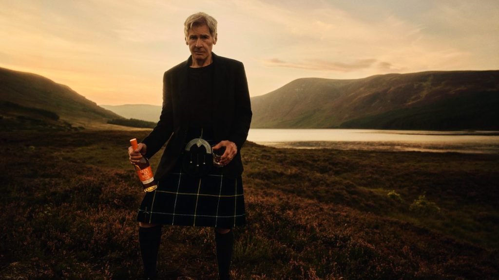 Hollywood star Harrison Ford, known for his roles in Indiana Jones and Star Wars, was projected onto landmarks across the Scottish Highlands, to mark the premiere of the newest episode in single malt whisky Glenmorangie's 'One Upon a Time in Scotland' series.