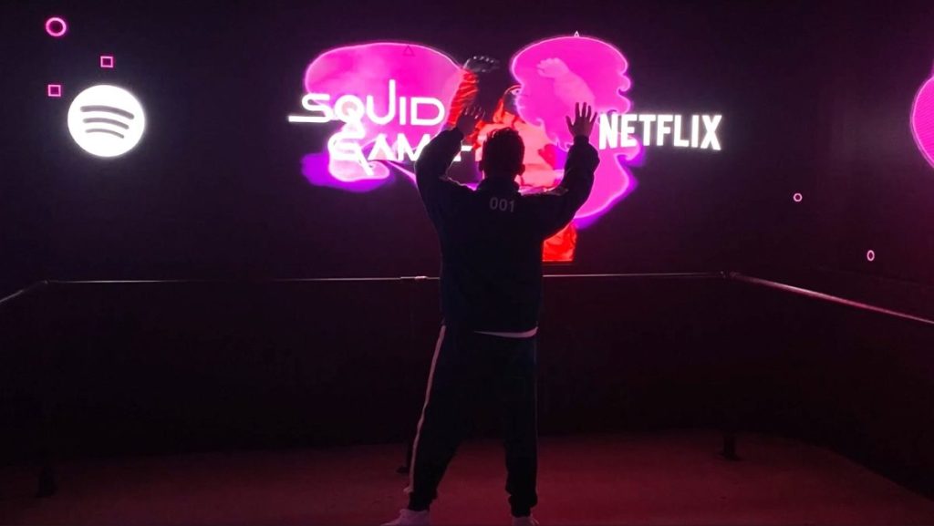 Streaming platform Spotify's interactive fan experience at Drumshed's was transformed for Netflix’s Squid Game 2.
