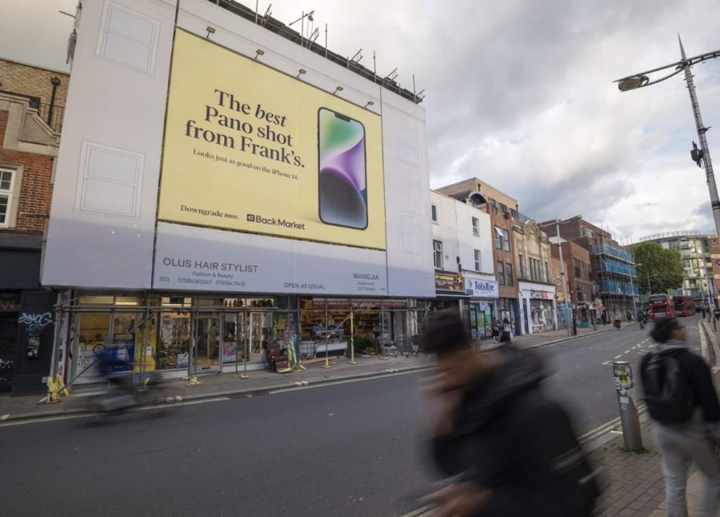 Refurbished tech platform Back Market upcycles old out-of-home billboard to encourage “eco-consciousness".