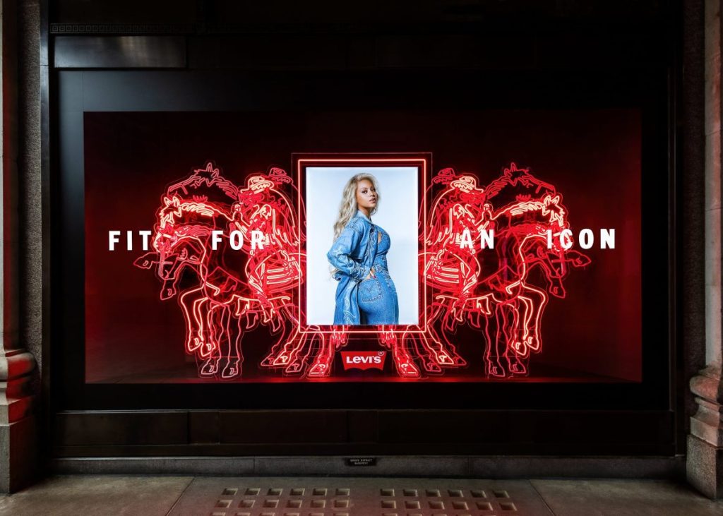 American denim brand Levi’s celebrated the launch of its new campaign by unveiling its storefront takeover of the Oxford Street department store, Selfridges.