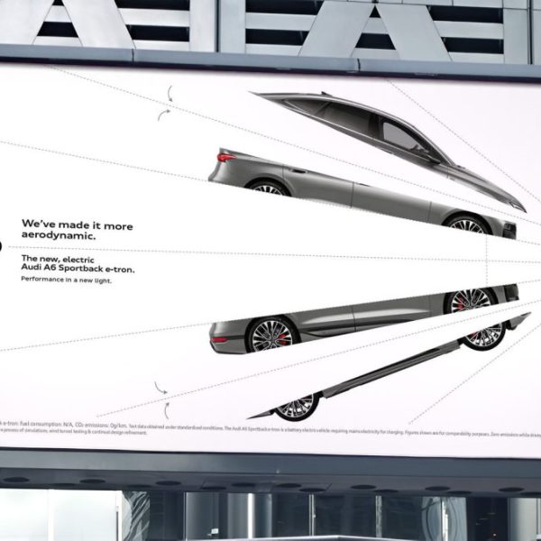 Luxury car manufacturer Audi puts the spotlight on the Audi A6 Sportback e-tron in new out-of-home executions.