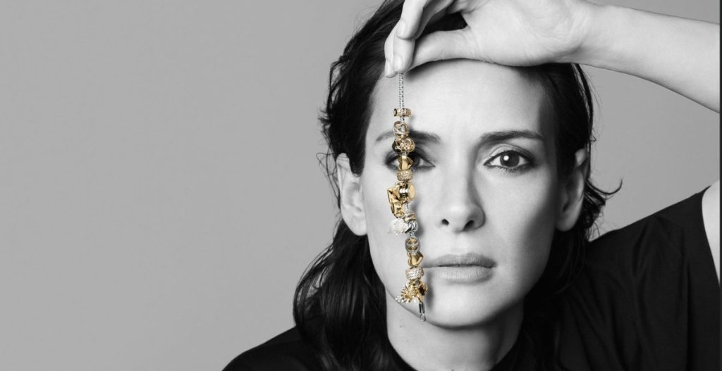 Jewellery brand Pandora aims to “drive brand growth” with its newest campaign starring Hollywood stalwart Winona Ryder.