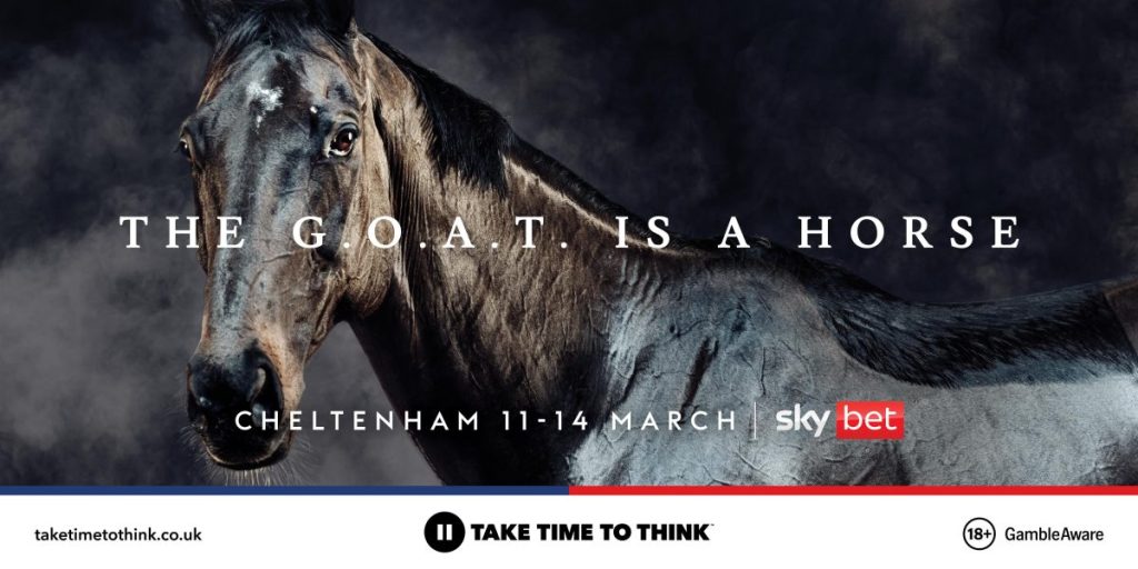 Sky Bet's latest ad is celebrating the upcoming Cheltenham Festival, arguing that the real G.O.A.T of sport is in fact a horse.