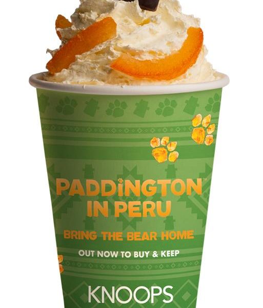 British chocolate drink shop Knoops has unveiled a limited edition hot chocolate for the home release of Paddington in Peru.