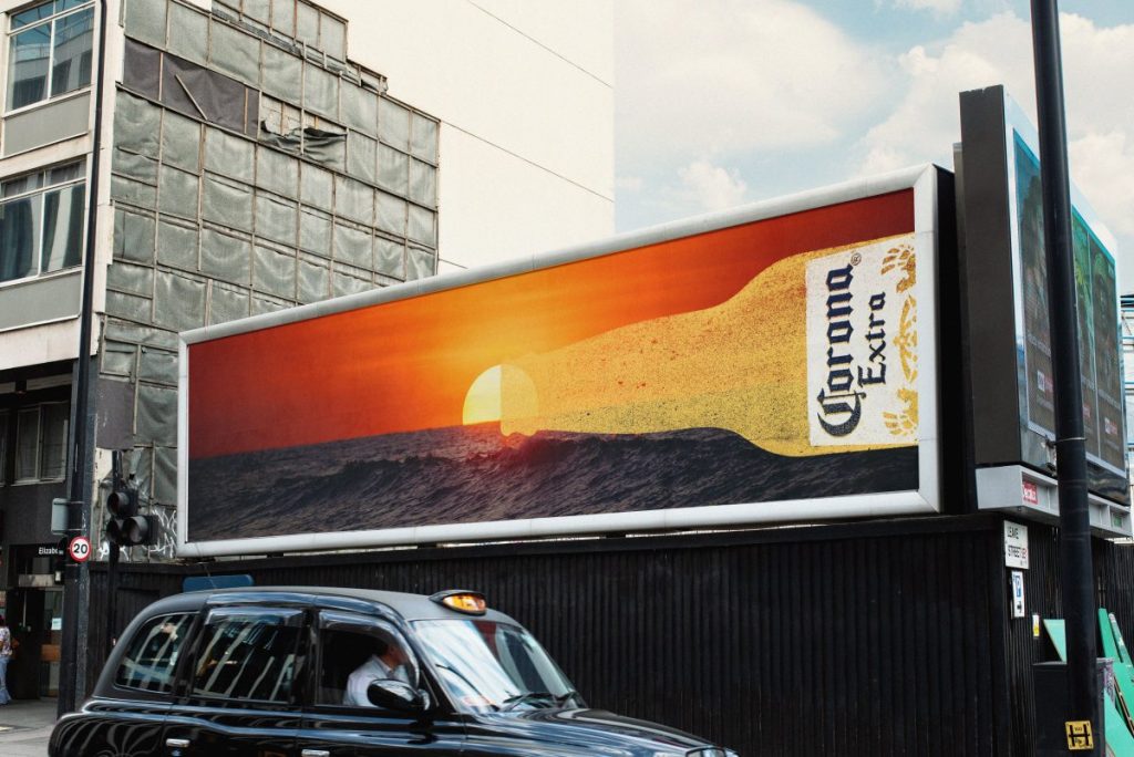 Corona is heralding the start of BST with a new out-of-home campaign that pays homage to the traditional wedge of lime served with its drinks.