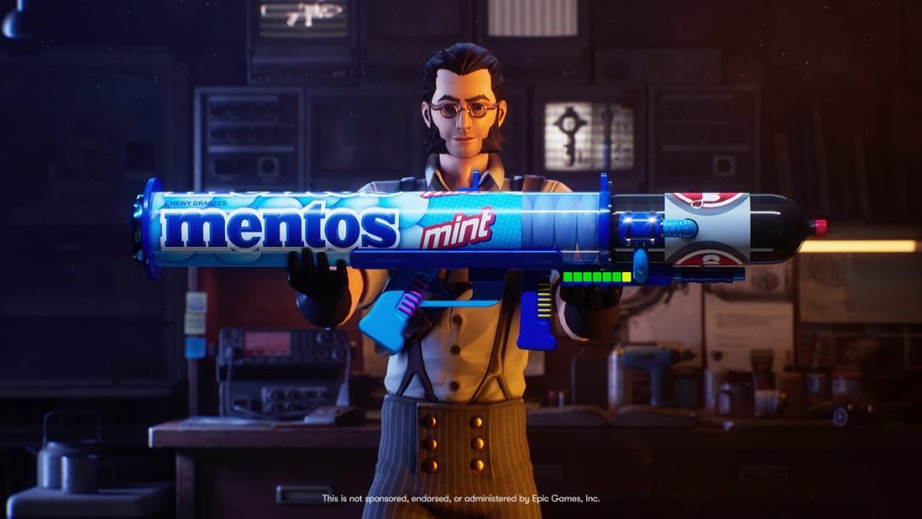Mentos has partnered with Fortnite Creative to re-imagine the popular back garden science experiment to create a home-made rocket launcher.