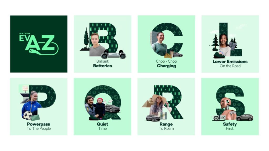 Dame Sarah Storey, Angelica Bell, and Niamh Charles have joined forces to bring electric vehicles to life in Skoda's latest promotional campaign.