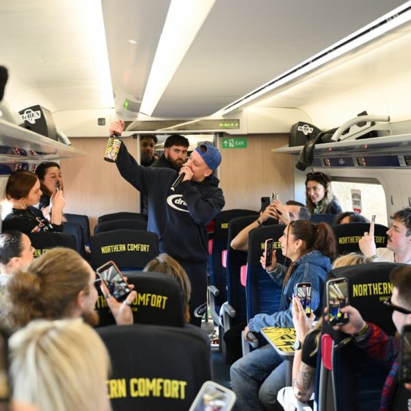 American whiskey firm Southern Comfort threw a party on a train to celebrate the launch of ‘Northern Comfort', a limited-edition bottle.