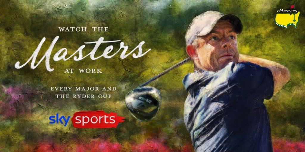 Sky Sports is turning portraits of some of the world's biggest golfers into oil paintings ahead of its coverage of the US Masters at Augusta.