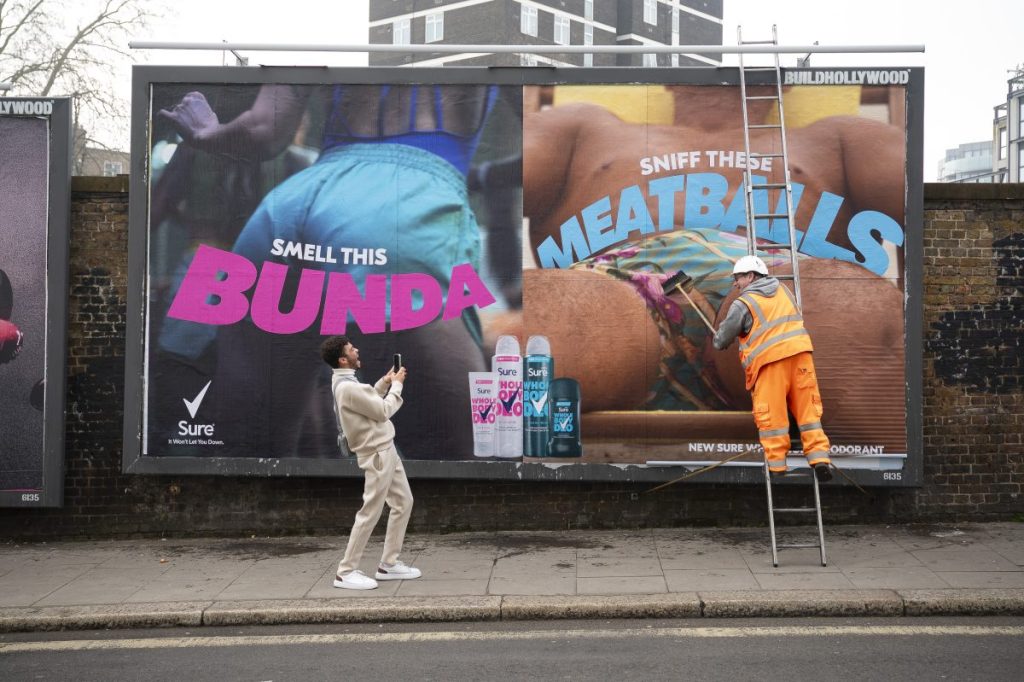 Sure has unveiled a bizarre out-of-home campaign in London today (25 March) offering passers-by the chance to interact with  'sniffable' billboards.
