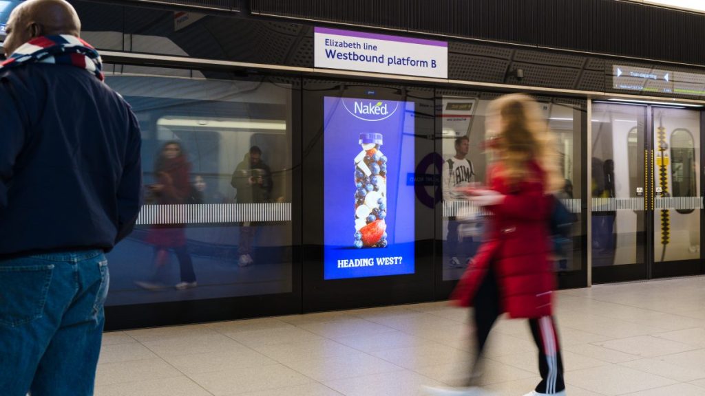 Naked Smoothies has unveiled a new out-of-home campaign featuring a "smoothie being blended" by passing trains on London's Elizabeth line.