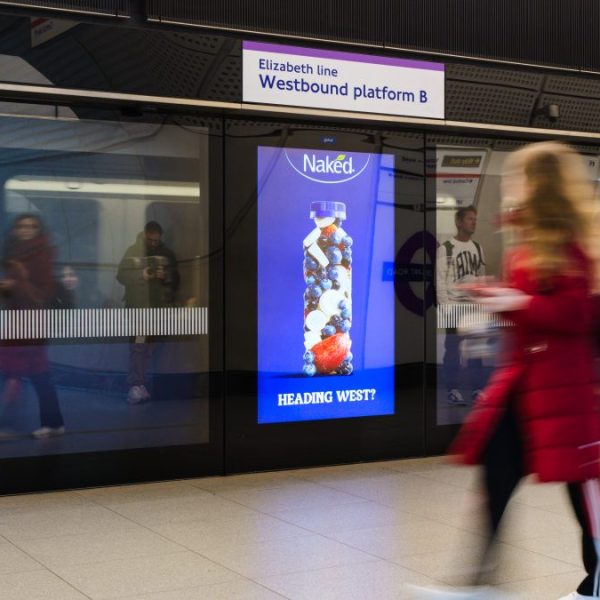 Naked Smoothies has unveiled a new out-of-home campaign featuring a "smoothie being blended" by passing trains on London's Elizabeth line.