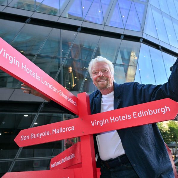 Sir Richard Branson celebrated the opening of Virgin Hotels, London Shoreditch by handing out hundreds of prizes.