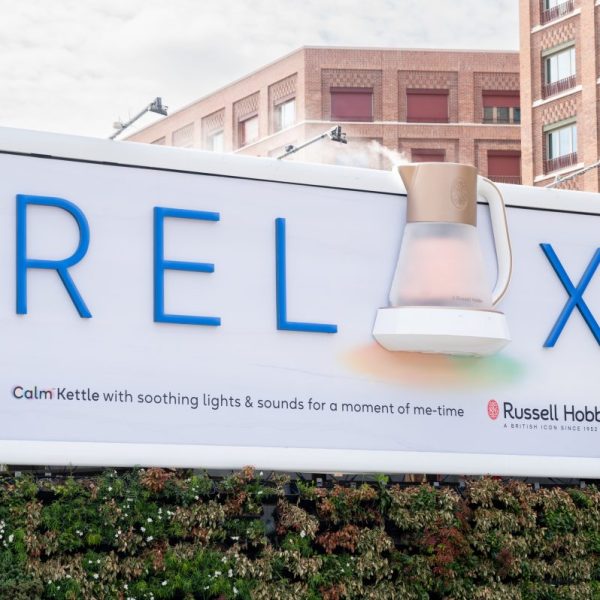 Russell Hobbs has unveiled its first-ever special-build out-of-home installation to promote its latest product, the 'Calm Kettle'.
