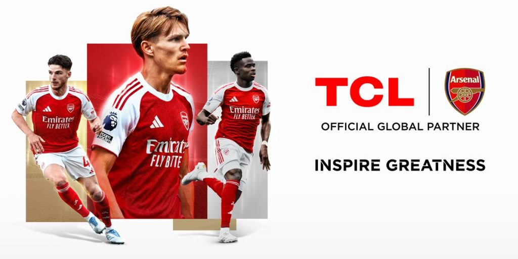 Arsenal Football Club has named consumer electronics firm TCL as its Official Global Consumer Electronics Partner. 