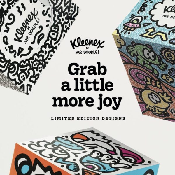 Kleenex has unveiled a campaign for its new limited-edition box, designed by Sam Cox, better known as Mr Doodle.