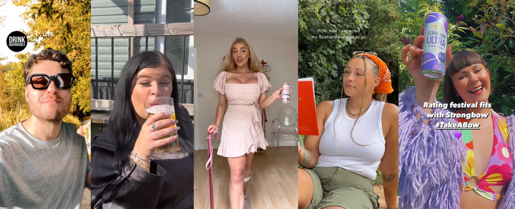 Five creators who were activated for the Strongbow ‘Lost in Translation’ campaign.