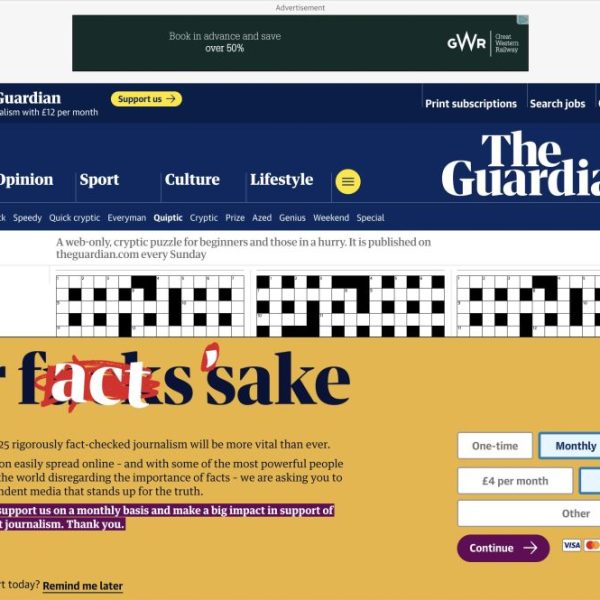 The Advertising Standards Authority (ASA) has not upheld a complaint against an advert for The Guardian.