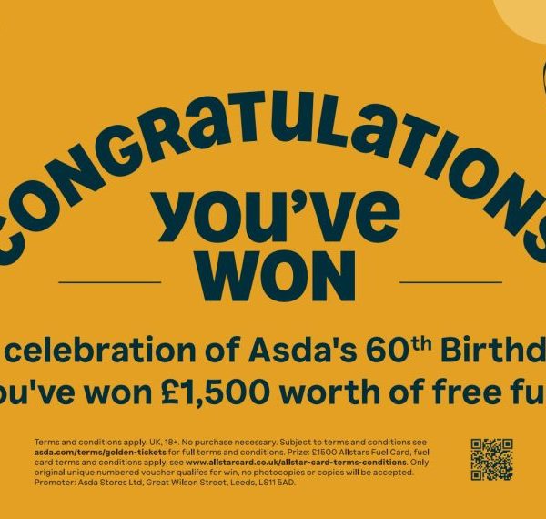 Asda hides ‘golden tickets’ in stores as part of its 60th anniversary campaign. July 2025