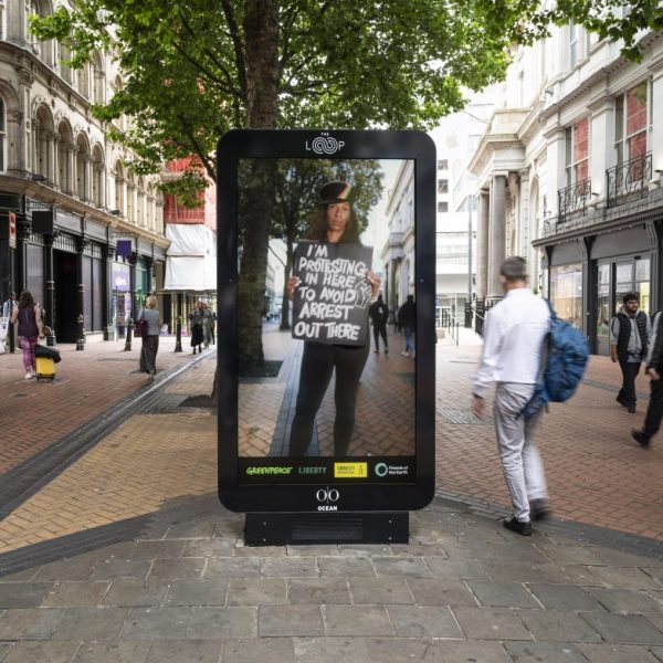 Not-for-profit Greenpeace has unveiled a nationwide billboard protest calling for the restoration of the public's right to protest.