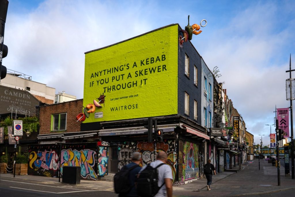 Premium grocer Waitrose is "turning up the heat" this summer with two special build out-of-home installations in London