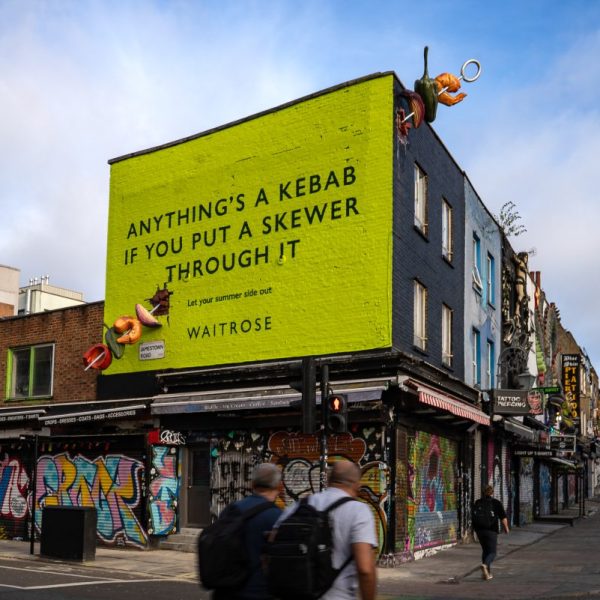 Premium grocer Waitrose is "turning up the heat" this summer with two special build out-of-home installations in London