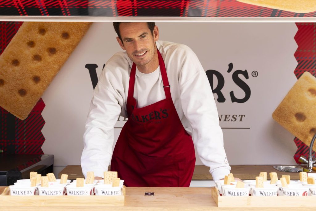 Walker's Shortbread has enlisted Andy Murray to serve up the classic Wimbledon treat of strawberries and cream to unsuspecting fans.