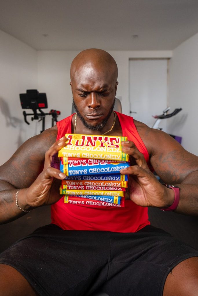 Tony’s Chocolonely names Adebayo ‘The Beast’ Akinfenwa as its first official ‘Bar Breaker’