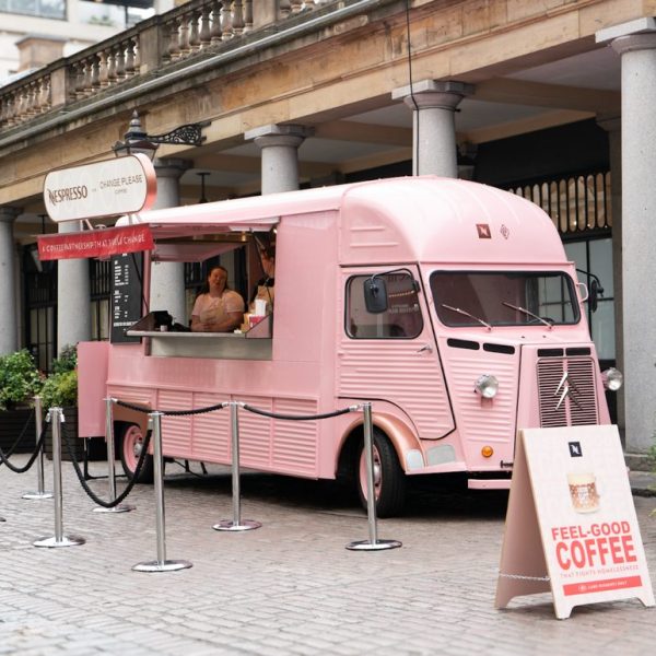 Coffee brand Nespresso is teaming up with social charity initiative Change Please to host a coffee fundraising residency in Covent Garden, London.