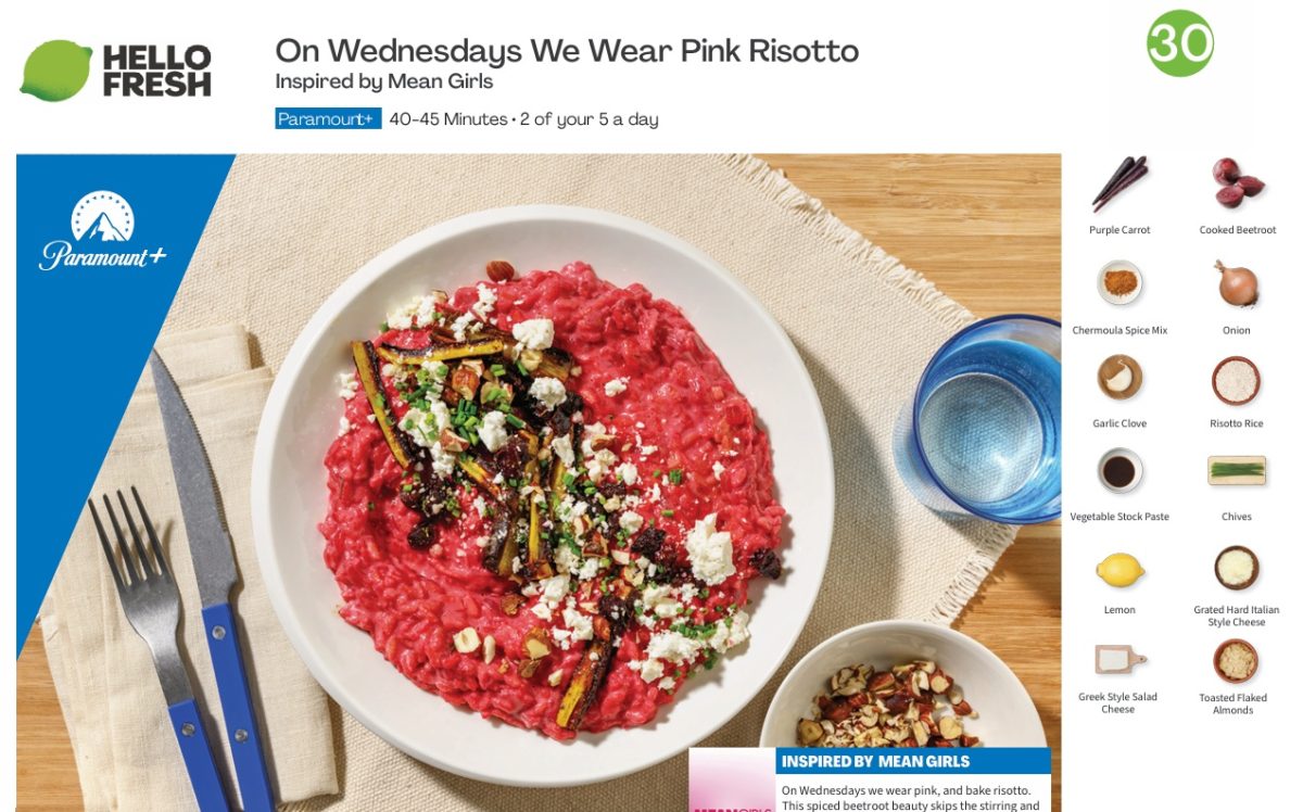 HelloFresh UK has struck a deal with Paramount+ UK, for what it is calling a first-of-its-kind collaboration that fuses food, film and television.