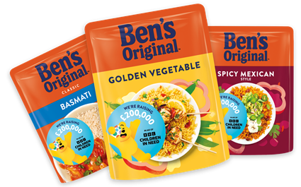 Ben’s Original has announced a new partnership with BBC Children in Need, pledging £200,000 to help support children and families