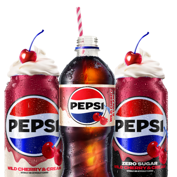 Pepsi has reintroduced two new flavours for the Christmas season, Pepsi wild cherry and cream and Pepsi zero sugar wild cherry and cream.