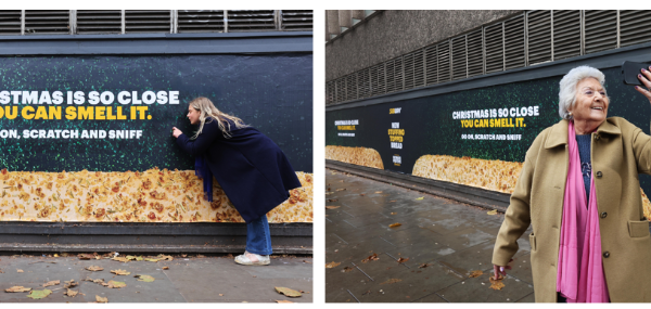 Sandwich chain Subway has unveiled a "scratch and sniff" billboard in Blackfriars, London.
