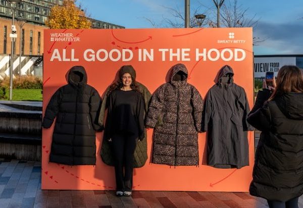 Sportswear retailer Sweaty Betty offers passersby in London a place to shelter from the rain with its latest marketing stunt.